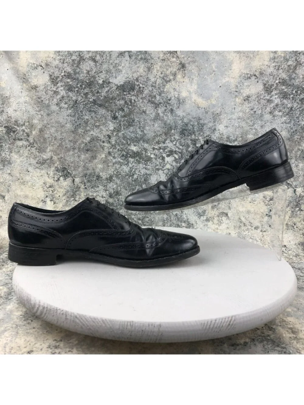 Florsheim Men's Size 11 2A** Royal Imperial Black Leather Wingtip Oxford Shoes
